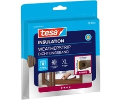 Tesa Rubber sealing tape MOLL, ruda, D profile, for gaps 3-7 mm, 0.009 x 6 m
