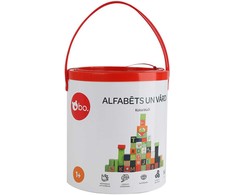 bo. mediniai kaladėlės „Abėcėlė ir žodžiai“, latvių kalba,