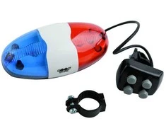 Bikuvalt Elektr.skambutis vaik.dviračiui Bimbo Bike 4 garsai/6 LED Police