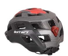 Dviratininkų šalmas Bottari 94001RB. juodas/raudonas. S/M