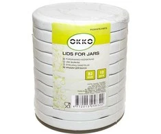 Stiklainio dangtelis Okko, baltas, 82 mm, 10 vnt.