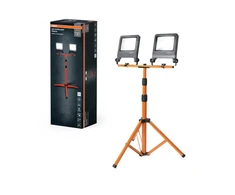 Statybinis prožektorius su stovu, pastatomas Osram, 100 W, 10000 lm, 4000 °K, IP65, pilka sp.