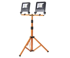 Statybinis prožektorius su stovu, pastatomas Osram, 100 W, 10000 lm, 4000 °K, IP65, pilka sp.