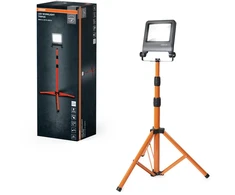 Celtniecības prožektors ar statīvu, brīvi stāvošs Osram, 50 W, 4500 lm, 4000 °K, IP65, pelēka
