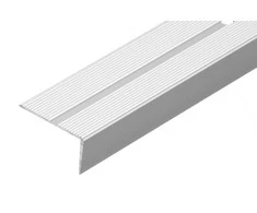 Cezar Aliuminis platus laiptų profilis su grioveliais, kampinis, sidabro sp., 42 x 22 x 1000 mm