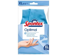 Pirštinės guminės Spontex Optimal, mėlyna sp., XL, 2 vnt.