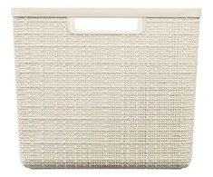 Daiktadėžė CURVER JUTE, 20 l, kreminė, 36×28×23 cm