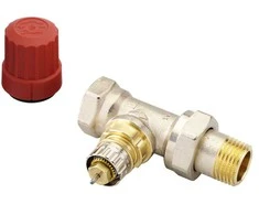 Ventilis Danfoss, tiesus/termostatinis, šildymo sistemoms, 1/2 colio - išorinis sriegis, 1/2 colio - vidinis sriegis