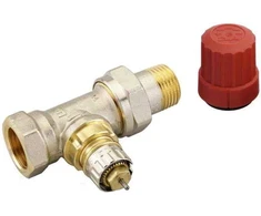 Ventilis Danfoss, tiesus/termostatinis, šildymo sistemoms, 1/2 colio - išorinis sriegis, 1/2 colio - vidinis sriegis