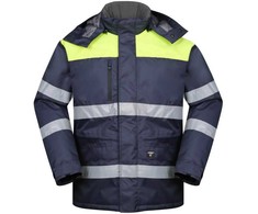 Darbinė striukė Pesso, mėlyna/geltona/pilka, 2XL dydis