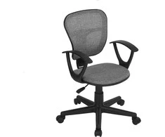Darba krēsls Domoletti FLYING ARM, 38 x 41 x 83 - 95 cm, melna krās./pelēka krās.