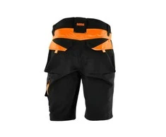 Darbiniai šortai Sara Workwear 11-000272-27, juoda sp./oranžinė sp., L dydis
