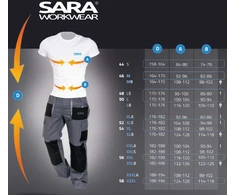 Darbinis puskombinezonis Sara Workwear. mėlyna. XL dydis