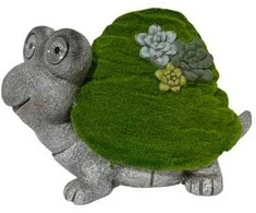 Dārza apdare "Bruņurupucis" Garden Center 22233-36.5, 36.5 cm x 19.5 cm x 24 cm, zaļa/pelēka