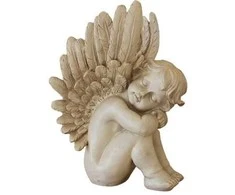 Sodo dekoracija „Angelas“, 36 cm x 29 cm x 50,5 cm, balta.
