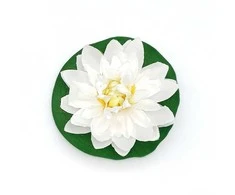 Dārza apdare "Lilija" Garden Center F032, 10 cm x 10 cm x 5 cm, balta krās./zaļa krās.