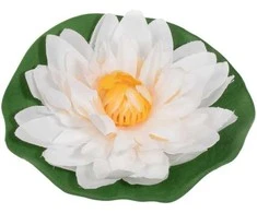 Dārza apdare "Lilija" Garden Center F032, 10 cm x 10 cm x 5 cm, balta krās./zaļa krās.