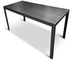 Dārza galds Domoletti, melna krās., 150 cm x 90 cm x 65 cm
