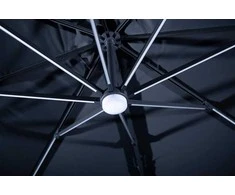Dārza saulessargs Domoletti LED, 250 cm, brūngans krās.