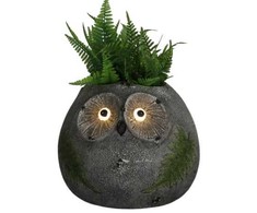 Dekoratyvinis gėlių vazonas „Pelėda“ 07HY0546-29, 29 cm x 26 cm x 24 cm, pilkas