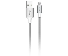 Devia Pilkas Micro USB įkrovimo laidas, 2 m