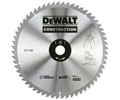 Pjovimo diskas medienai DeWalt; 260x2,6x30,0 mm; Z48; 10°