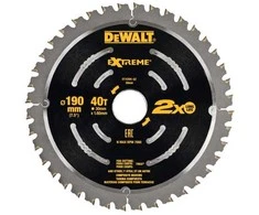 DeWALT pjovimo diskas 190x30 mm CompDeck 40T