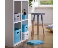 Dėžė su dangčiu, skirta daiktams laikyti / žaislams Curver Infinity Dots, 17 l, pilka, 35,8 x 26,8 x 22 cm