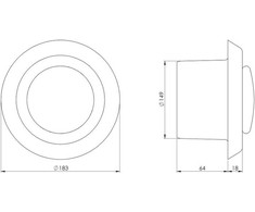 Difuzorius Europlast, baltas, 150 mm