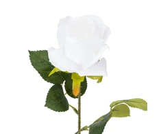 Dirbtinė gėlė. rožė Domoletti. balta. 51 cm