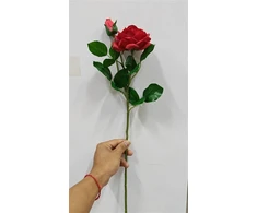 Dirbtinė gėlė. rožė Domoletti. raudona. 49 cm