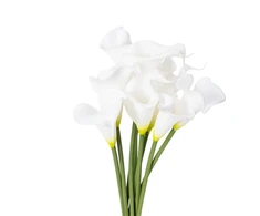 Dirbtinės gėlės. kalijos Domoletti. balta. 32 cm 9vnt