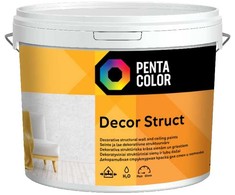 Dispersiniai tekstūriniai dažai Pentacolor Decor, baltos spalvos, 3 l