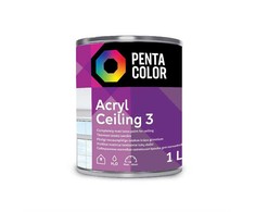 Dispersiniai dažai Pentacolor Acryl 3, balti, 1 l