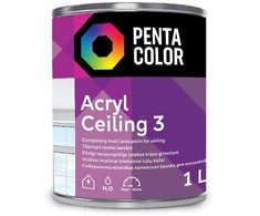 Dispersiniai dažai Pentacolor Acryl 3, balti, 1 l