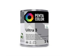 Dispersiniai dažai Pentacolor Ultra 3, balti, 1 l