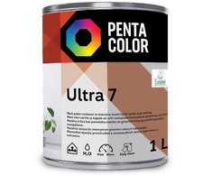 Dispersiniai dažai Pentacolor Ultra 7, balti, 1 l