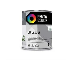 Dispersiniai dažai Pentacolor Ultra 3, balti, 1 l