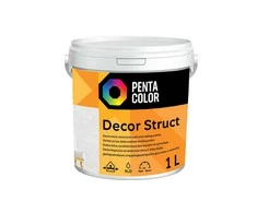Dispersiniai tekstūriniai dažai Pentacolor Decor, baltos spalvos, 1 l