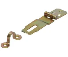 Lankstas su užraktu DMX ZZP 25, 75 x 25 x 25 x 1,5 mm, geltonai cinkuotas