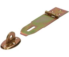 DMX Lankstas su užraktu ZZK 50, 130 x 50 x 45 x 2,0 mm, geltonai cinkuotas