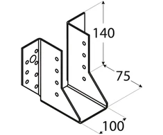 DMX Jungiamoji tvirtinimo detalė WB30 100x140x75x2mm išorinė sija