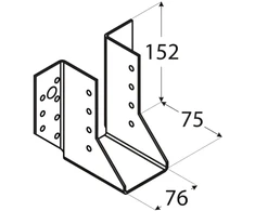 DMX Kampas Sijų Laikiklis WB24 Standard 76x152x75x2mm