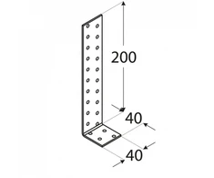 DMX Kampas KK1 200x40x40x2mm inkaro platus