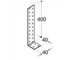 DMX Montavimo kampas, 400 x 40 x 40 x 2 mm 20 vnt.