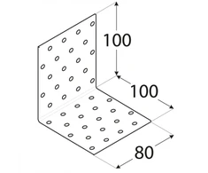 DMX Montavimo kampas, 100 x 100 x 80 x 2 mm 20 vnt.
