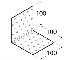 DMX Kampas KM13 100x100x100x2mm kampinė tvirtinimo plokštė
