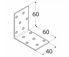 DMX Kampas KM3 60x60x40x2mm plata montavimui į kampus