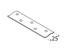 DMX Montavimo juosta TM1/25 25x1.5mm siaura 1m