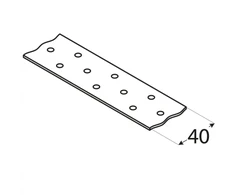 DMX Montavimo juosta TM2/25 40x2.0mm pločio 1m